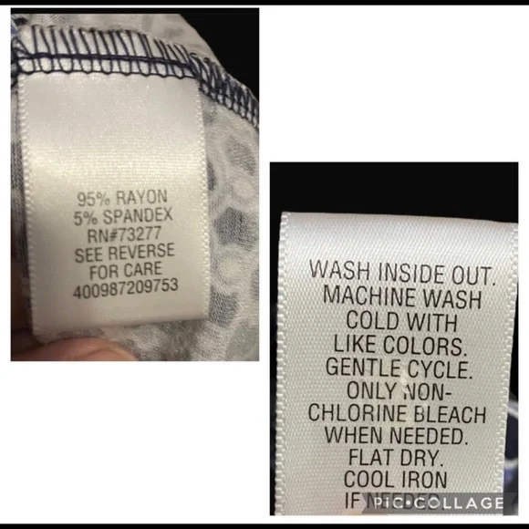 Croft & Barrow blue & white sleeveless blouse Petite large - Picture 5 of 5